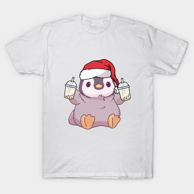 Christmas Cute Little Pengu Boba T-Shirt by SirBobalot